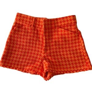 Zara Orange Houndstooth Women Shorts Size 26​